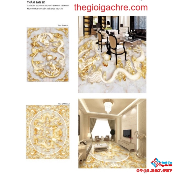 Gạch thảm 3D theo yêu cầu giá rẻ