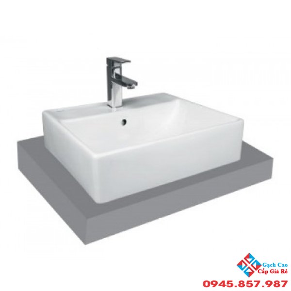 Chậu Rửa Lavabo Viglacera V42M Đặt Bàn Đá