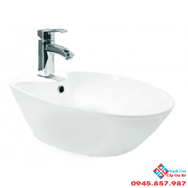 Chậu Rửa Mặt Lavabo Viglacera V52 Đặt Bàn Đá