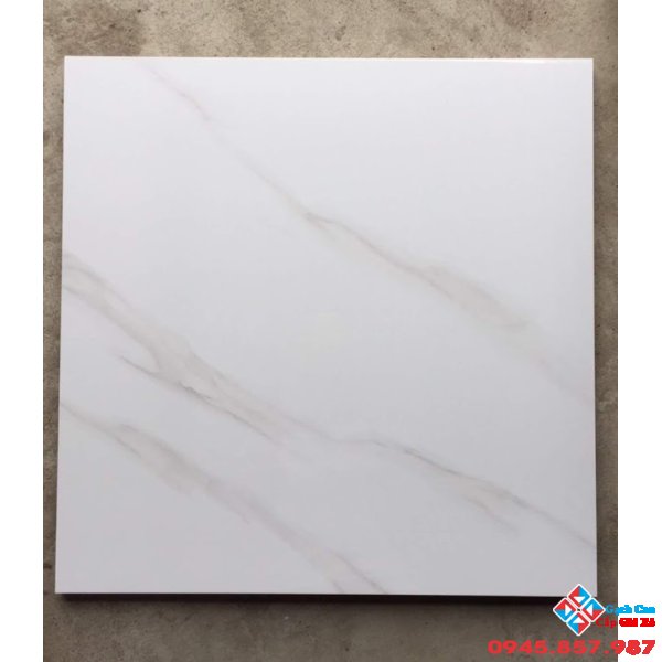 Đá bóng kiếng 60x60 trắng vân mây
