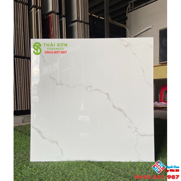 Gạch bóng kiếng lót sảnh nhà phố 60x60 sang chảnh