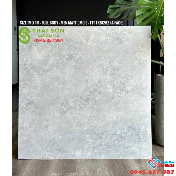 Gạch lát nền đá mờ đồng chất 100x100 cao cấp takao