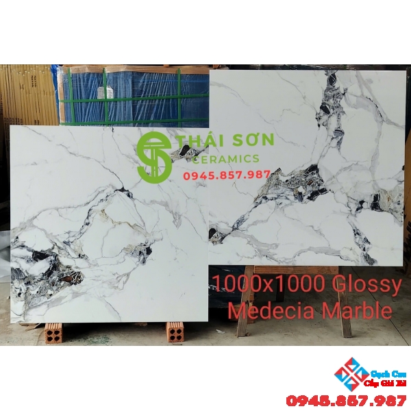 Gạch ấn độ 100x100 ốp lát bóng kiếng vân đá marble 