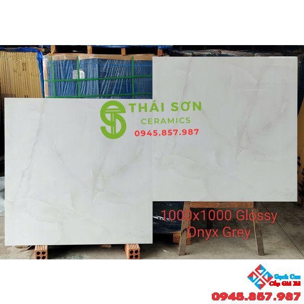 Gạch lát nền 100x100 ấn độ bóng kiếng màu xám cao cấp