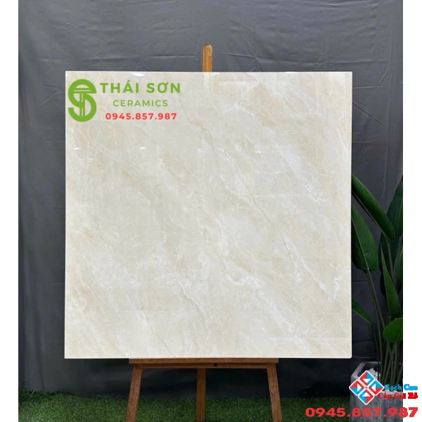 Gạch 1mx1m thắng cường bóng kiếng màu vàng kem