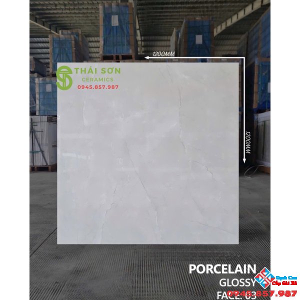 Gạch 120x120 ấn độ bóng kiếng màu xám cao cấp Gò Công