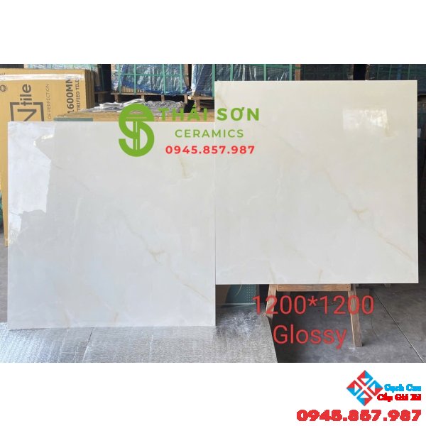 Gạch lát nền 120x120 ấn độ lát nền màu kem vân