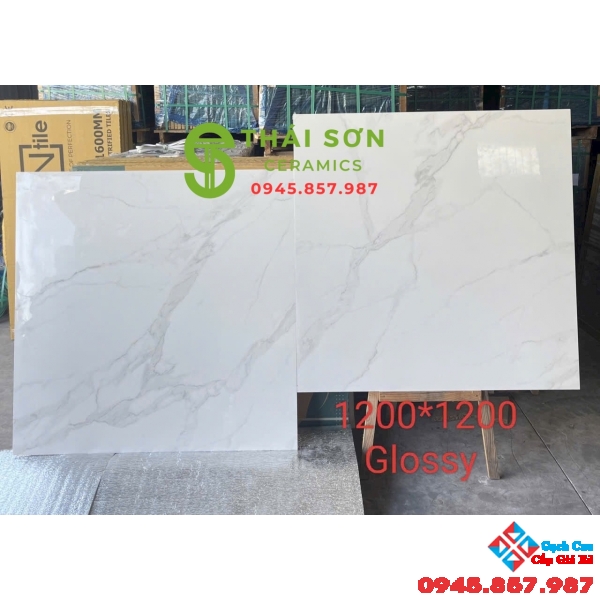 Gạch lát nền 120x120 ấn độ lát nền màu trắng vân mây