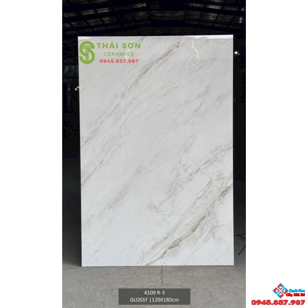 Gạch lát nền ấn độ 120x180 bóng kiếng trắng vân đá