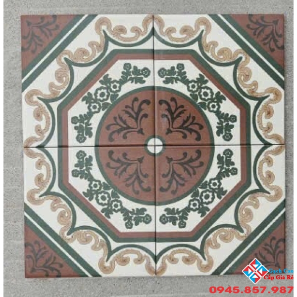 Gạch bông giả cổ 20x20 lát nền trung quốc cao cấp