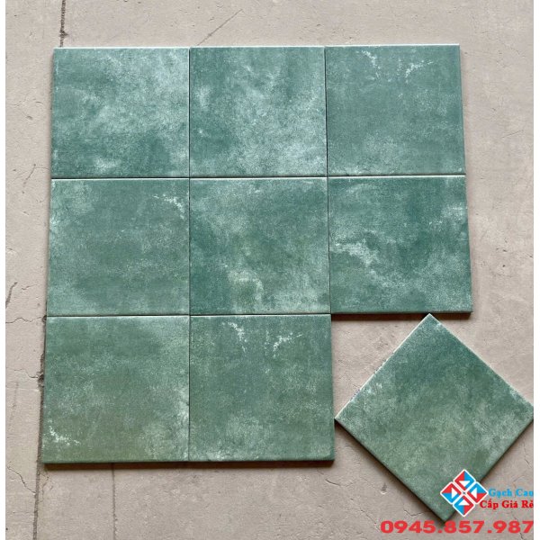 Gạch lát nền 20x20 bông cổ màu xanh nhập khẩu