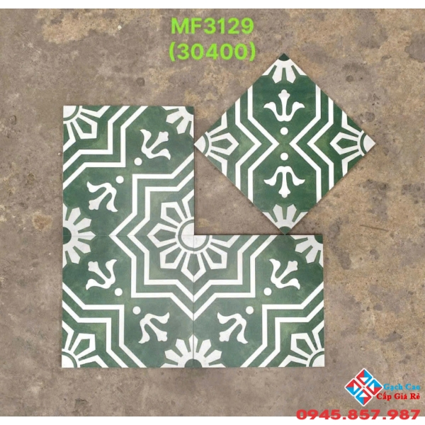 Gạch trung quốc 30x30 họa tiết bông cổ đẹp mẫu mới