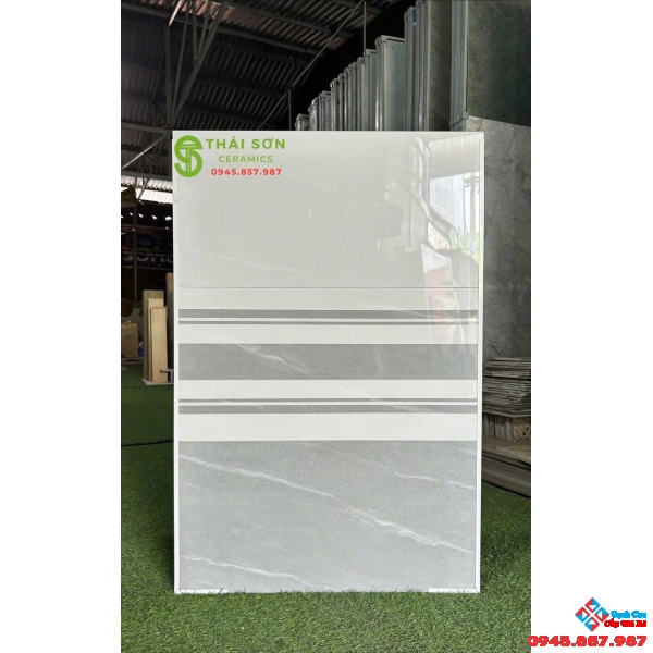 Gạch hà thanh 30x60 bộ đậm nhạt xám bóng kiếng