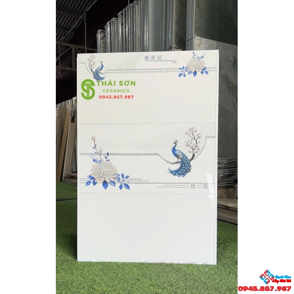 Gạch trắng trơn 30x60 bóng kiếng hà thanh