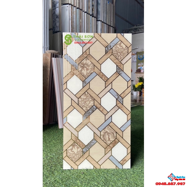 Gạch 30x60 nhũ vàng ốp trang trí phòng khách đẹp mới nhất