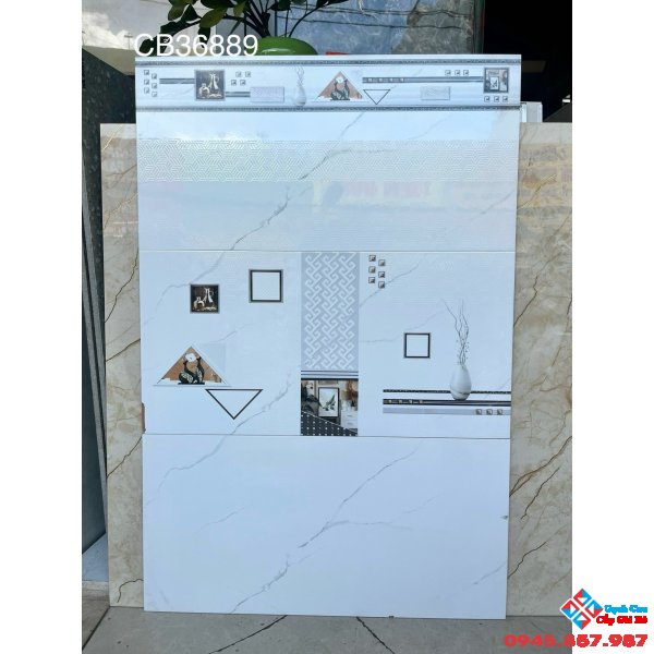 Gạch men ốp tường 30x60 giá rẻ màu trắng vân 