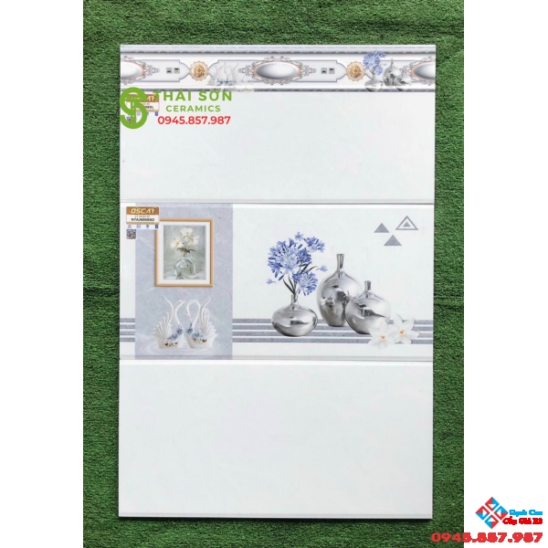 Gạch ốp tường ý mỹ 30x60 ốp ngang men bóng vân xám trắng