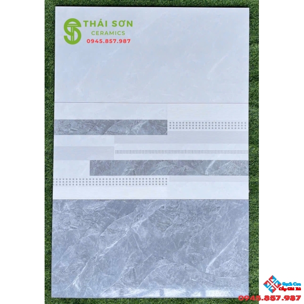 Gạch ốp tường 40x80 phương nam tông xám đậm nhạt