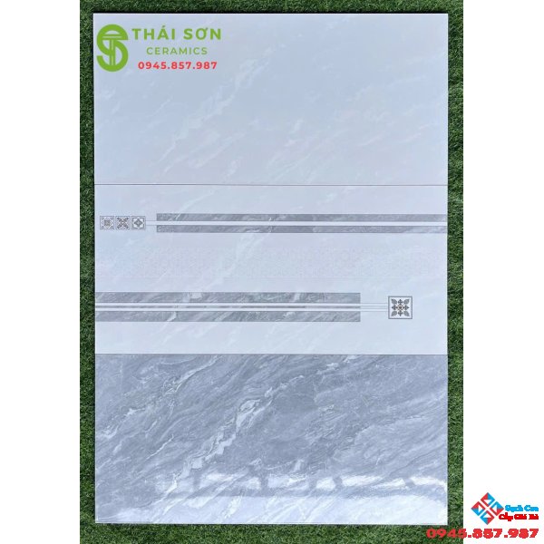 Gạch ốp tường 40x80 phương nam men bóng vân xám đẹp
