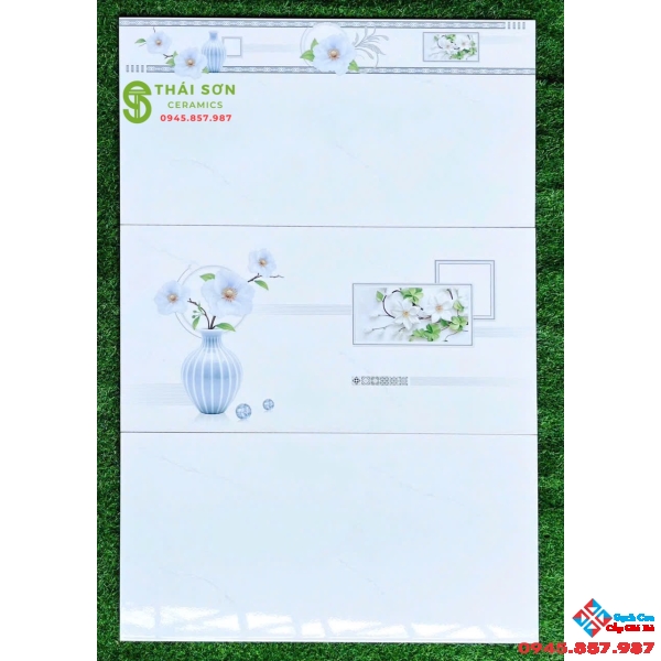 Gạch ốp tường 40x80 phương nam trắng vân mây nhẹ