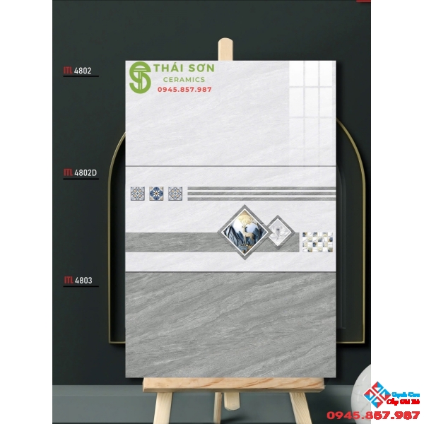 Gạch ốp tường 40x80 bộ đậm nhạt bóng kiếng giá tốt