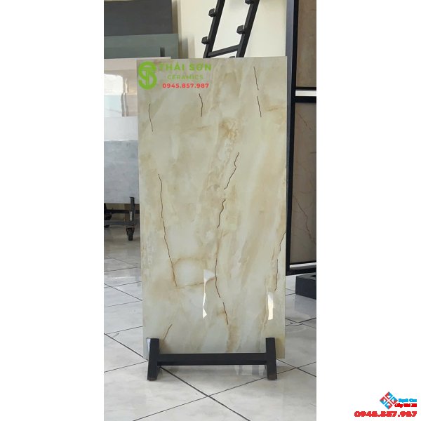Gạch ốp tường 40x80 trung quốc khắc kim vàng vân đá ngọc onyx