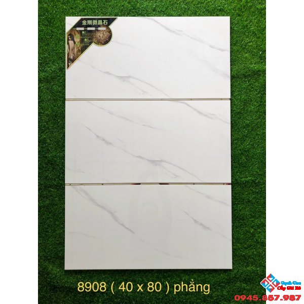 Gạch trung quốc 40x80 trắng vân mây bán chạy