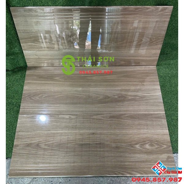 Gạch lát cầu thang giả gỗ 47x120 bóng kiếng trung quốc