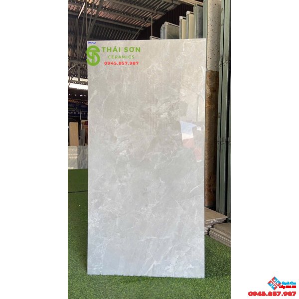 Gạch lát nền 60x120 bóng kiếng ấn độ màu xám vân cao cấp