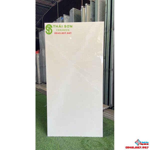 Gạch lát nền màu vàng kem 60x120 bóng kiếng ấn độ giá tốt