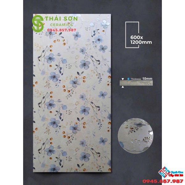 Gạch ốp tường  60x120 apodio dày 10 ly hiệu ứng rải hạt vân tự nhiên
