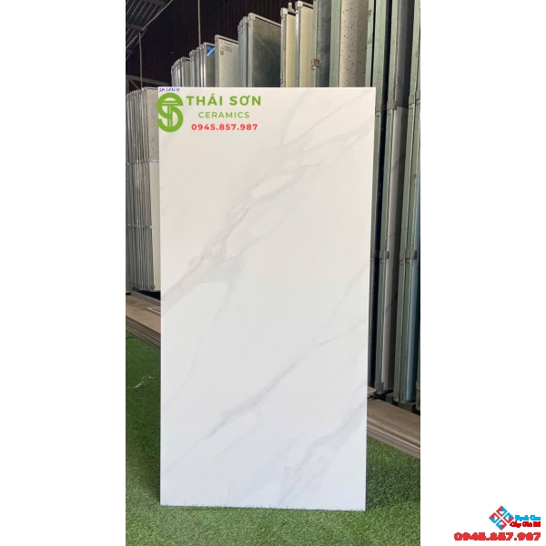 Gạch lát nền ấn độ 60x120 babyskin màu trắng vân mây