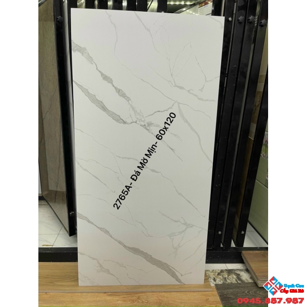 Gạch Porcelain 600x1200 trắng mây mờ
