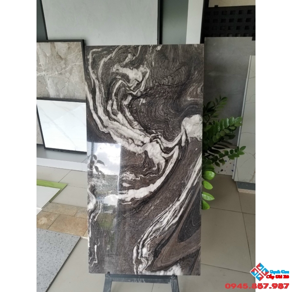 Gạch trung quốc 60x120 xám nhũ kim vàng