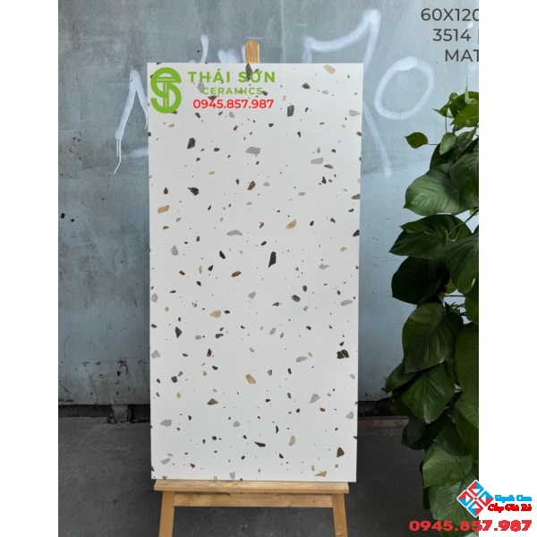 Gạch lát nền 60x120 matt mờ terrazzo cao cấp