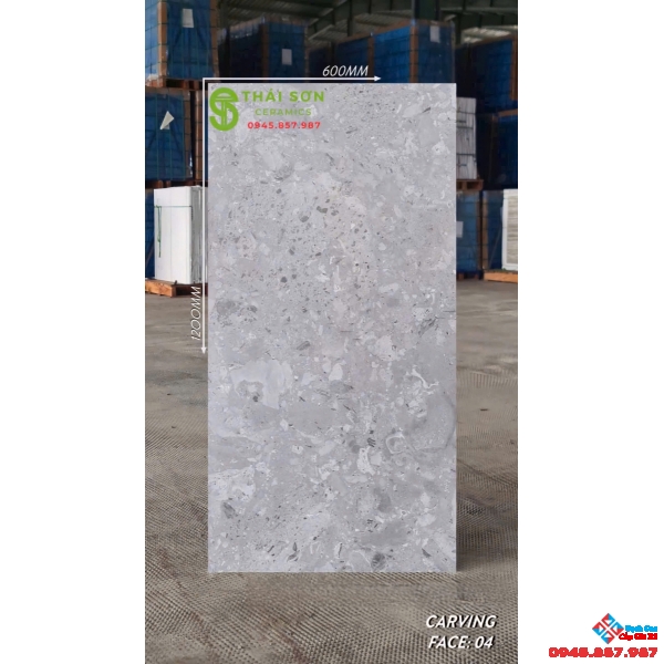 Gạch terrazzo matt mờ 60x120 caving cao cấp nhập khẩu 