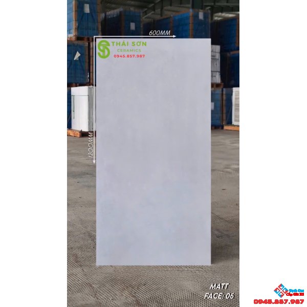 Gạch ấn độ 60x120 lát nền matt mờ màu bê tông cao cấp
