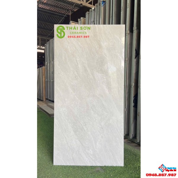 Gạch 60x120 Fushita lát nền vân xám bóng kiếng cao cấp