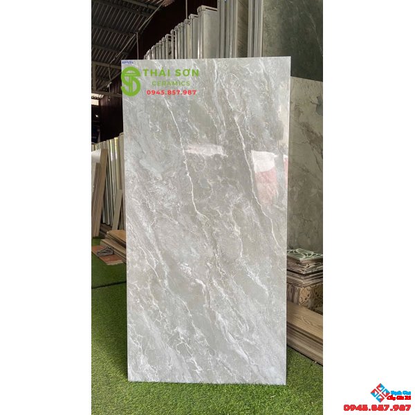 Gạch vicenza 60x120 bóng kiếng lát nền nhà phòng khách