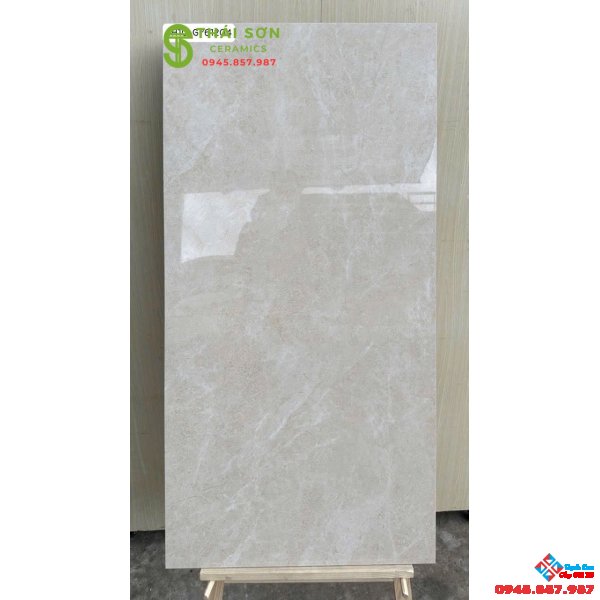 Gạch viglacera 60x120 bóng kiếng lát nền nhà vàng kem