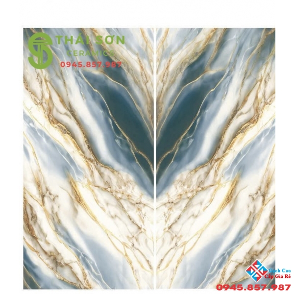 Gạch 60x120 siêu bóng lát nền ấn độ màu xanh vân đá