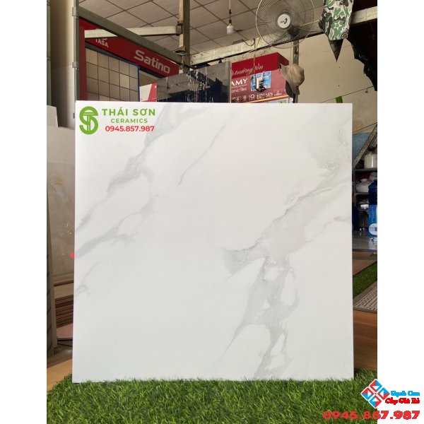 Gạch trắng mây mờ 60x60 ấn Độ