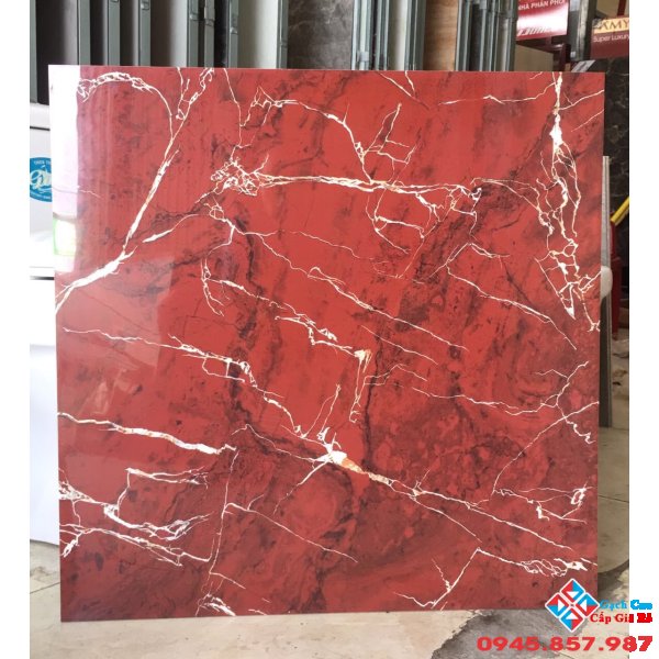 Gạch lát nền 60x60 đỏ vân trắng