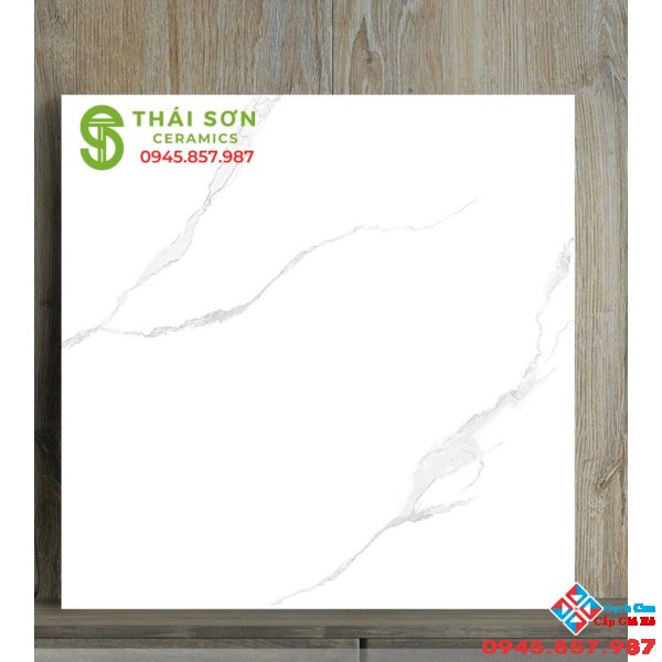 Gạch 60x60 vân trắng bóng kiếng lát nền giá rẻ