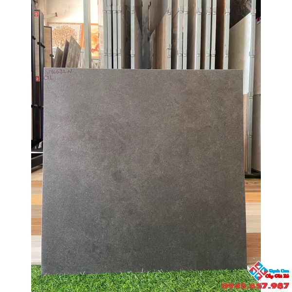 Gạch nhám vân xám 60x60 lát quán cà phê