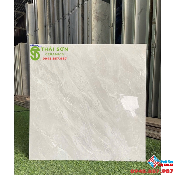 Gạch cmc bóng kiếng 60x60 vân xám lát nền văn phòng 