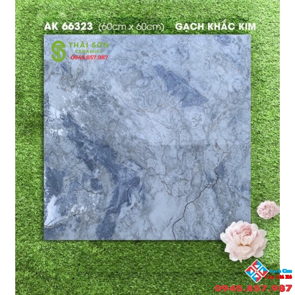 Gạch lót nền khắc kim 60x60 nhà biệt thự cao cấp