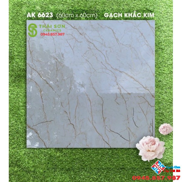 Giá gạch lát nền trung quốc 60x60 khắc kim