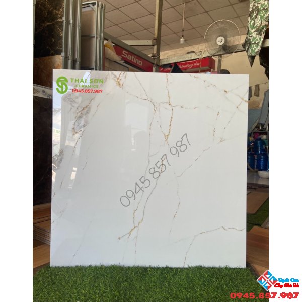 Gạch trắng vân khắc kim 80x80 cao cấp mới nhất 2022