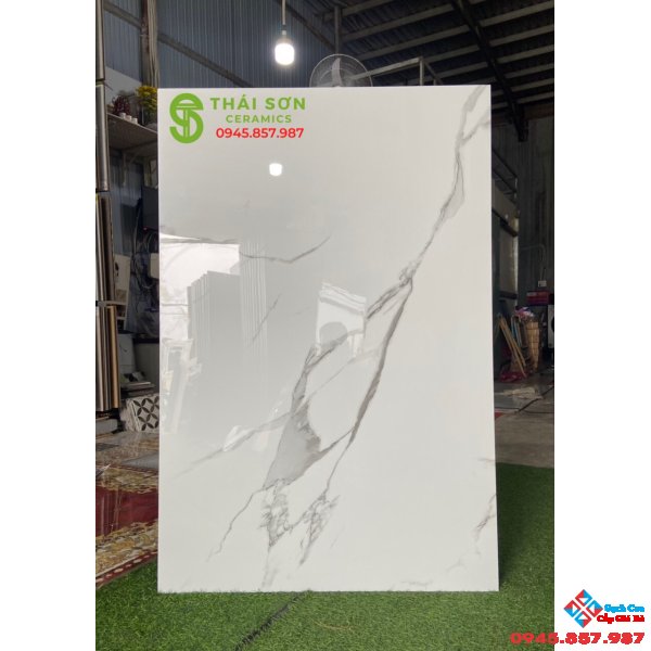 Gạch 80x120 bóng kiếng trắng vân mây mới nhất giá tốt